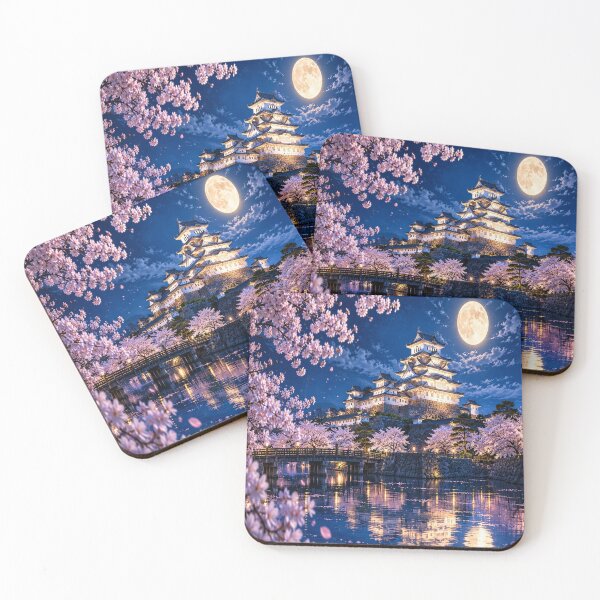 Item preview, Moonlit Himeji Castle – Japanese Night Landscape designed and sold by CHANNELZIPANG.