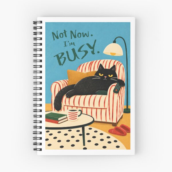 Item preview, Not Now Cat – Funny Grumpy Cat with Remote designed and sold by maeumnote.