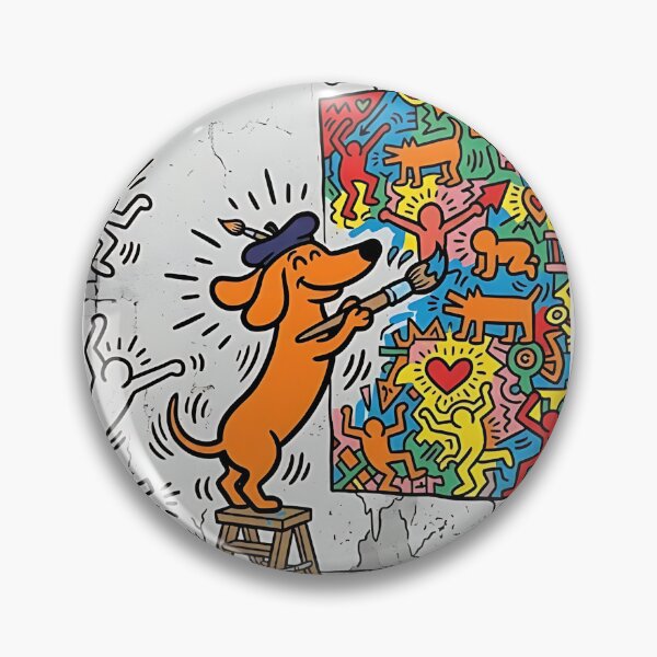 Item preview, Dachshund Mural Artist designed and sold by PictoVibe.