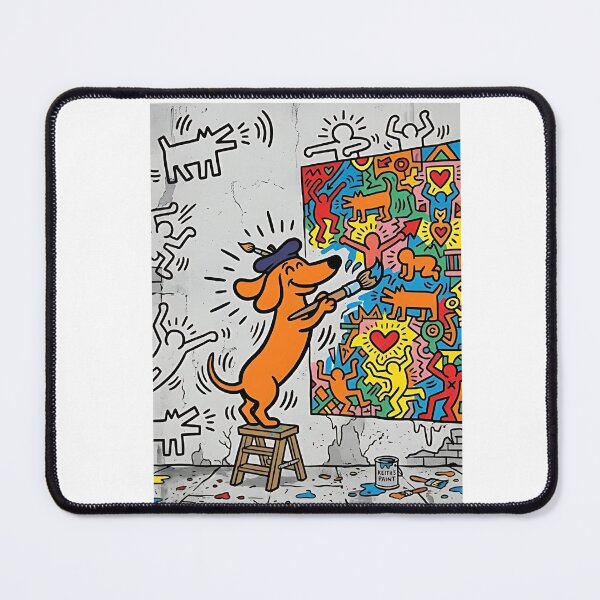 Item preview, Dachshund Mural Artist designed and sold by PictoVibe.