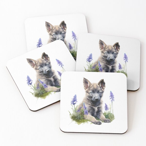 Item preview, Lupine Flower Puppy | Elegant Botanical Floral Art designed and sold by Mandayartstudio.