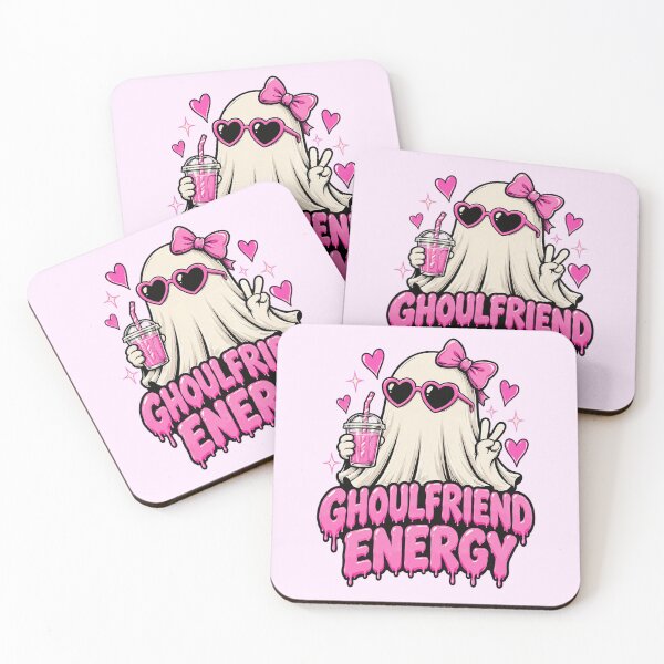 Item preview, Ghoulfriend Energy Spooky Cute Ghost Pink Bow designed and sold by markymaarty.