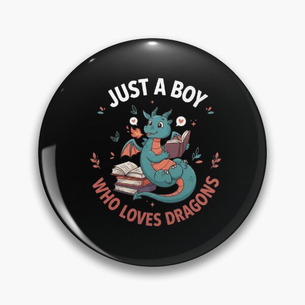 Item preview, Just A Boy Who Loves Dragons Cute Reading Monster Fall Leaves Design designed and sold by Ostericaimusa.