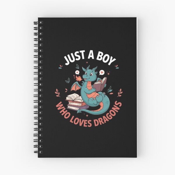 Item preview, Just A Boy Who Loves Dragons Cute Reading Monster Fall Leaves Design designed and sold by Ostericaimusa.