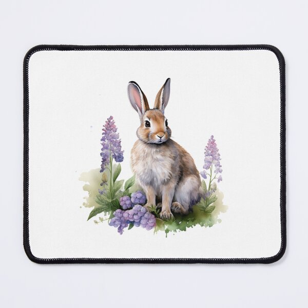 Item preview, Lupine Flower Bunny | Elegant Botanical Floral Art designed and sold by Mandayartstudio.