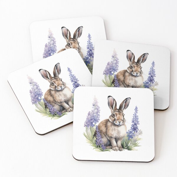 Item preview, Lupine Flower Bunny | Elegant Botanical Floral Art designed and sold by Mandayartstudio.