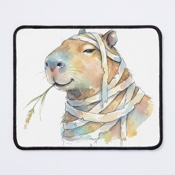 Item preview, Cute Capybara Mummy Peaceful Watercolor Cottagecore Halloween designed and sold by WorldShop17.