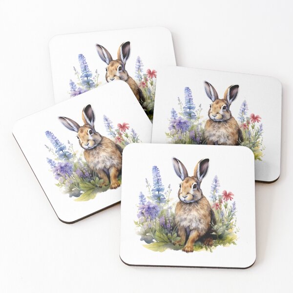 Item preview, Lupine Flower Bunny | Elegant Botanical Floral Art designed and sold by Mandayartstudio.