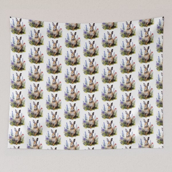 Item preview, Lupine Flower Bunny | Elegant Botanical Floral Art designed and sold by Mandayartstudio.