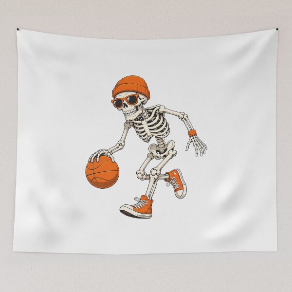 Item preview, halloween skeleton funny basketball for teens boys men designed and sold by Lockcownmz.