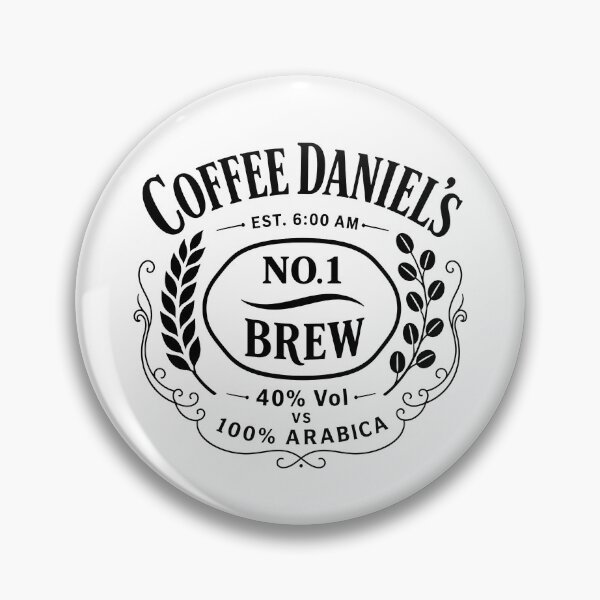 Item preview, Coffee Daniels Vintage Coffee Lover Label Parody (Black Print) designed and sold by =PrintVerse=.