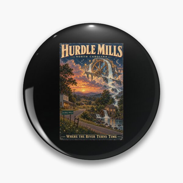 Item preview, Hurdle Mills North Carolina – Where the River Turns Time designed and sold by ChickenFund.