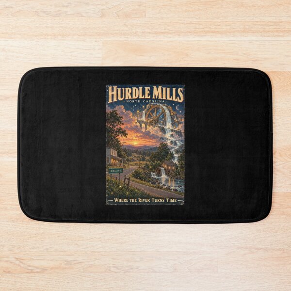 Item preview, Hurdle Mills North Carolina – Where the River Turns Time designed and sold by ChickenFund.