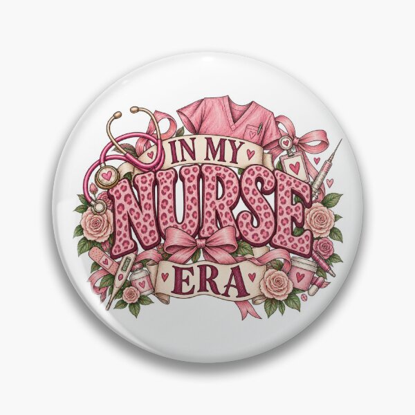 Item preview, Pink Nurse Lettering with Stethoscope Bows and Roses designed and sold by skyartdesign.