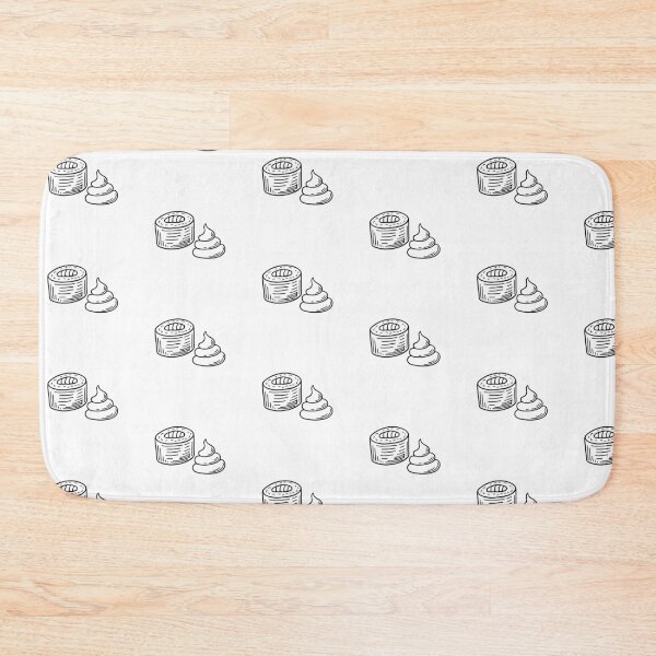 Item preview, An Illustration of Wasabi Next to a Sushi Roll designed and sold by rasagamastore.
