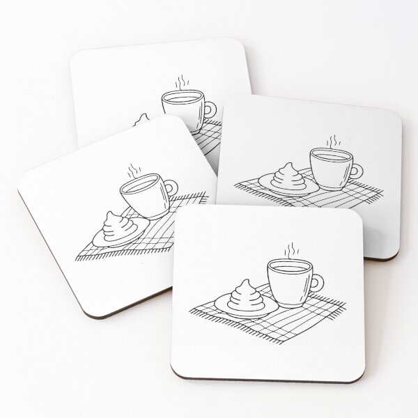Item preview, Una ilustración de wasabi cerca de una taza de té sobre un mantel individual. designed and sold by rasagamastore.