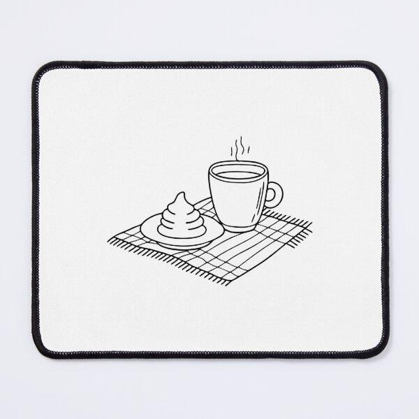Item preview, An illustration of wasabi near a teacup on a dining mat designed and sold by rasagamastore.