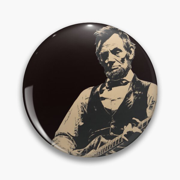 Artikelvorschau, Abraham Lincoln Rocker E-Gitarren-Schablonenkunst entworfen und verkauft von Segasworks.