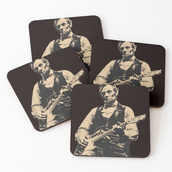 Item preview, Abraham Lincoln Rocker Electric Guitar Stencil Art designed and sold by Segasworks.