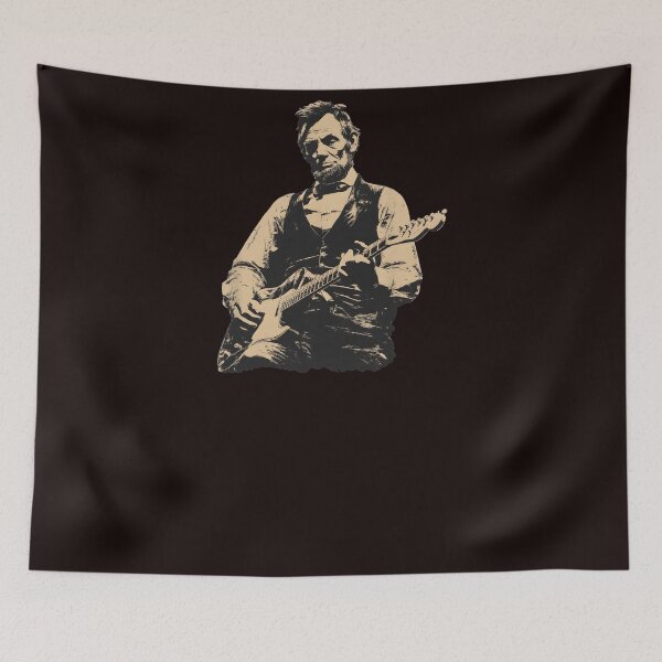 Artikelvorschau, Abraham Lincoln Rocker E-Gitarren-Schablonenkunst entworfen und verkauft von Segasworks.