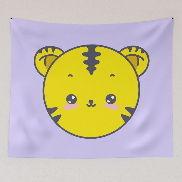 Item preview, Cute Yellow Tiger Face designed and sold by tammist.
