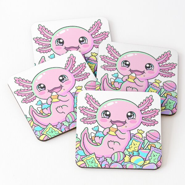 Item preview, Cute Axolotl Eating Candy Corn Kawaii Trick Or Treat designed and sold by WorldShop17.