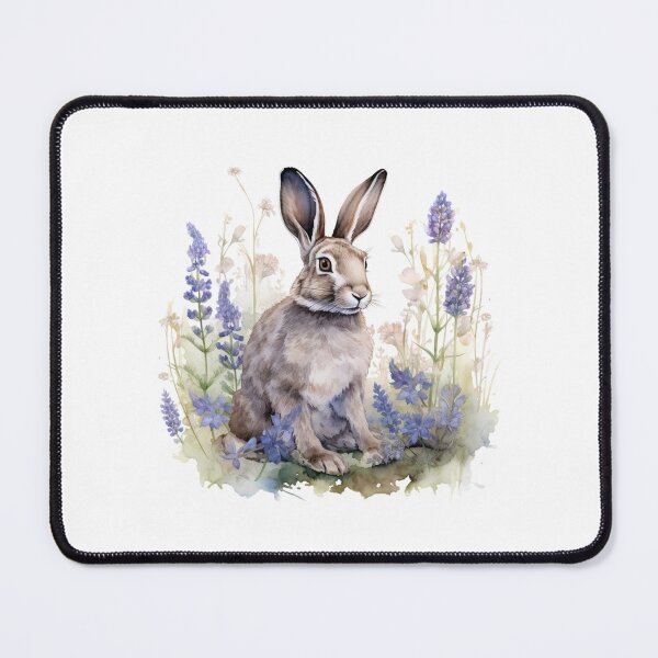Item preview, Lupine Flower Bunny | Elegant Botanical Floral Art designed and sold by Mandayartstudio.