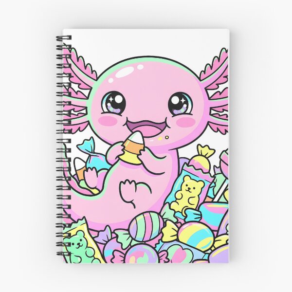 Item preview, Cute Axolotl Eating Candy Corn Kawaii Trick Or Treat designed and sold by WorldShop17.