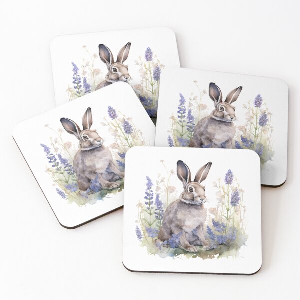 Item preview, Lupine Flower Bunny | Elegant Botanical Floral Art designed and sold by Mandayartstudio.