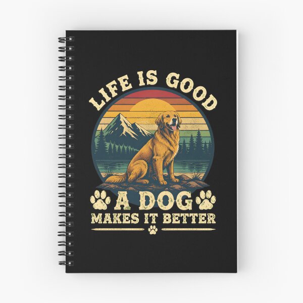 Item preview, life is good a dog makes it better retro sunset dog designed and sold by Lockcownmz.