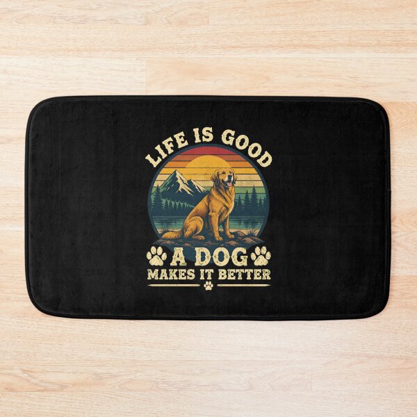 Item preview, life is good a dog makes it better retro sunset dog designed and sold by Lockcownmz.