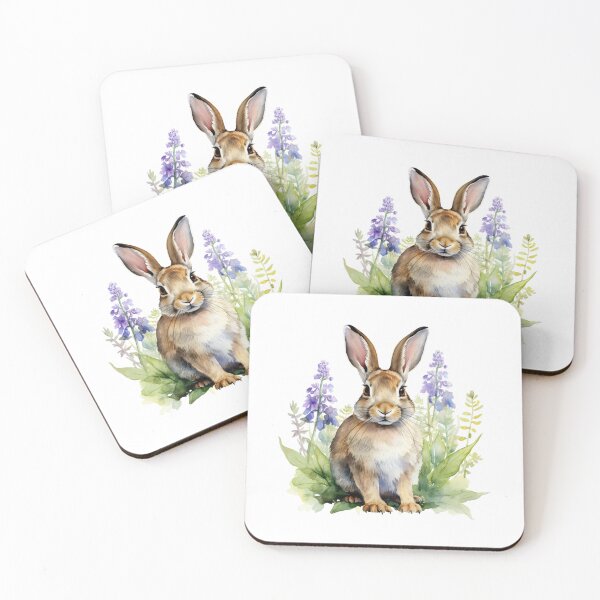 Item preview, Lupine Flower Bunny | Elegant Botanical Floral Art designed and sold by Mandayartstudio.