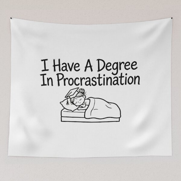 Item preview, I Have A Degree In Procrastination Funny College Graduation Meme designed and sold by StyxIND.