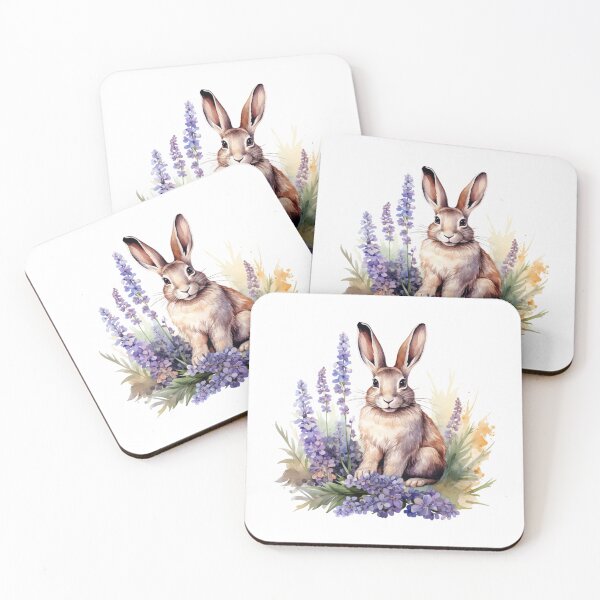 Item preview, Lupine Flower Bunny | Elegant Botanical Floral Art designed and sold by Mandayartstudio.