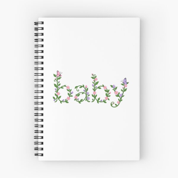 Item preview, Botanical Baby Lettering with Flowers and Butterflies designed and sold by skyartdesign.