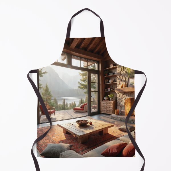 Item preview, Lakeside Hearth Retreat - Mountain Cabin Serenity designed and sold by nhk999.