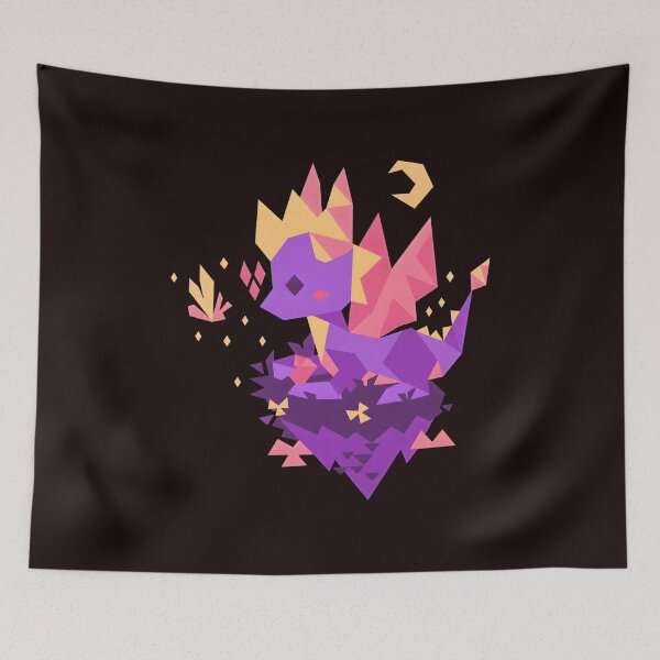 Item preview, Geometric Purple Dragon Moon Art designed and sold by Patternisyours.
