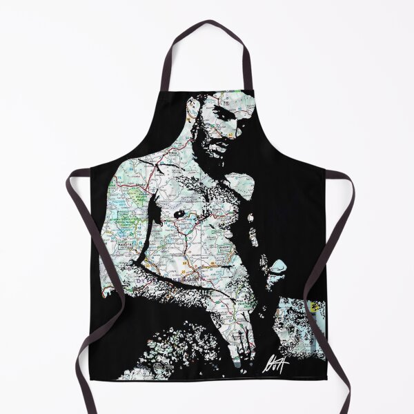 Item preview, Hairy Muscled Gay Arab Holding Dick Map Art By NLMKArtStudio designed and sold by NLMKArtStudio.