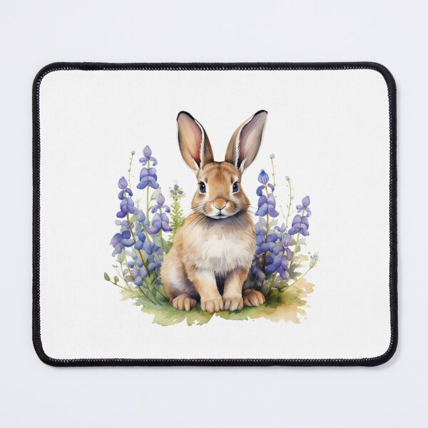 Item preview, Lupine Flower Bunny | Elegant Botanical Floral Art designed and sold by Mandayartstudio.