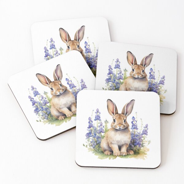 Item preview, Lupine Flower Bunny | Elegant Botanical Floral Art designed and sold by Mandayartstudio.