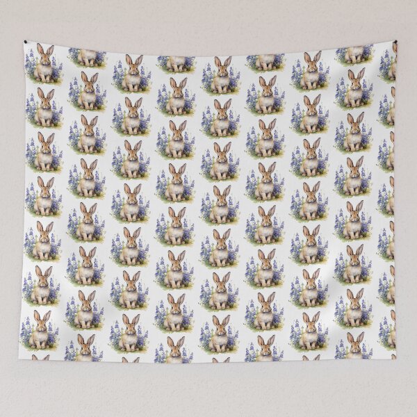 Item preview, Lupine Flower Bunny | Elegant Botanical Floral Art designed and sold by Mandayartstudio.