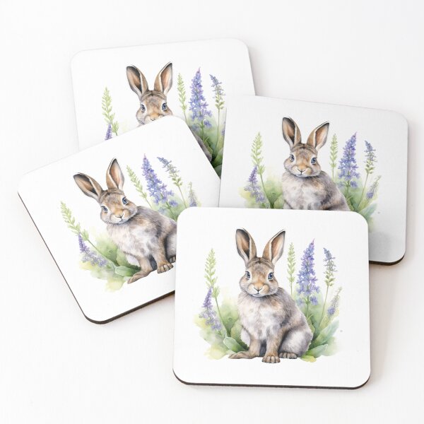 Item preview, Lupine Flower Bunny | Elegant Botanical Floral Art designed and sold by Mandayartstudio.