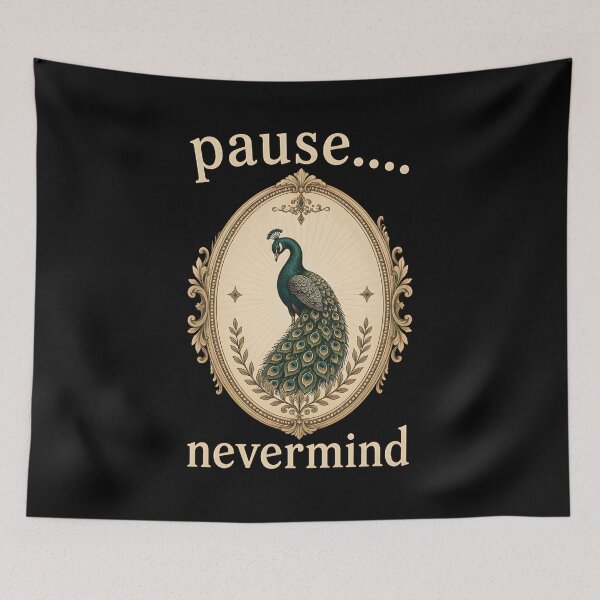 Item preview, pause nevermind peacock card vintage designed and sold by Lockcownmz.