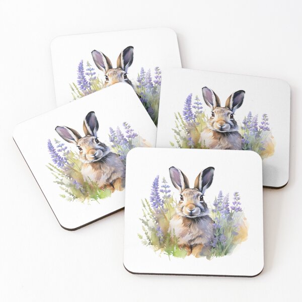 Item preview, Lupine Flower Bunny | Elegant Botanical Floral Art designed and sold by Mandayartstudio.