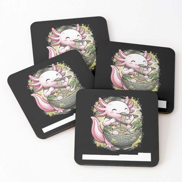 Item preview, Cute Axolotl Eating Ramen Japanese Noodle Bowl Design designed and sold by MiALopezArt.