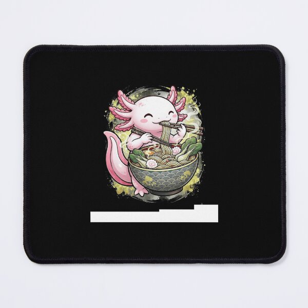 Item preview, Cute Axolotl Eating Ramen Japanese Noodle Bowl Design designed and sold by MiALopezArt.