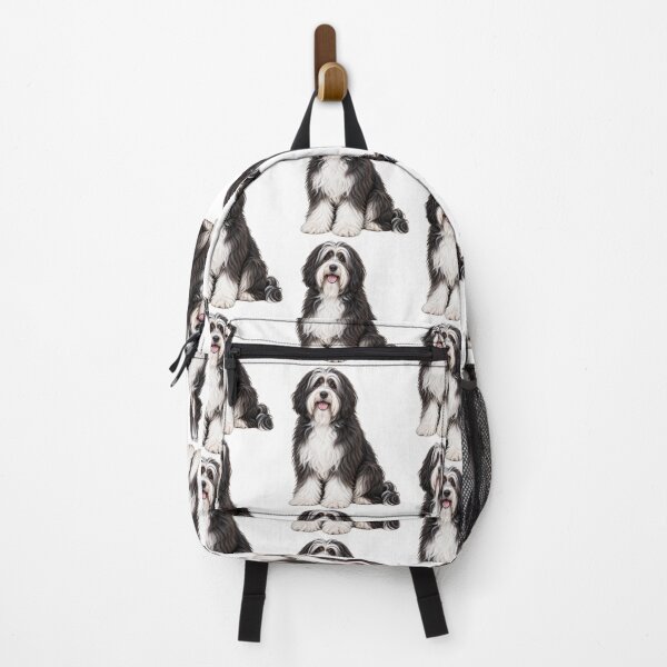 Item preview, Tibetan Terrier Dog Black and White designed and sold by BackgroundND.
