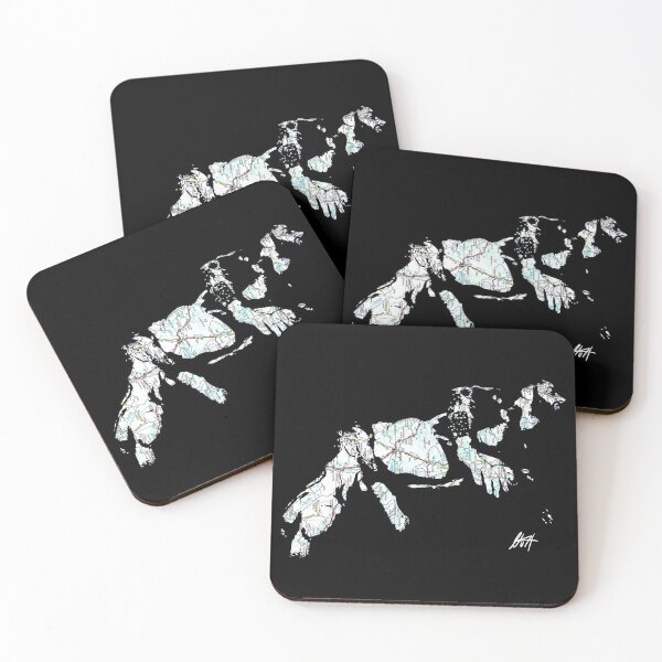 Item preview, Muscled Gay Beared Couple With Tattoos Bum Map Art By NLMKArtStudio designed and sold by NLMKArtStudio.
