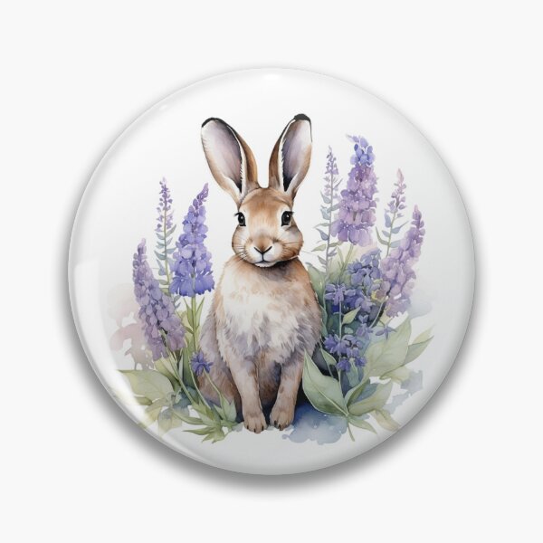 Item preview, Lupine Flower Bunny | Elegant Botanical Floral Art designed and sold by Mandayartstudio.