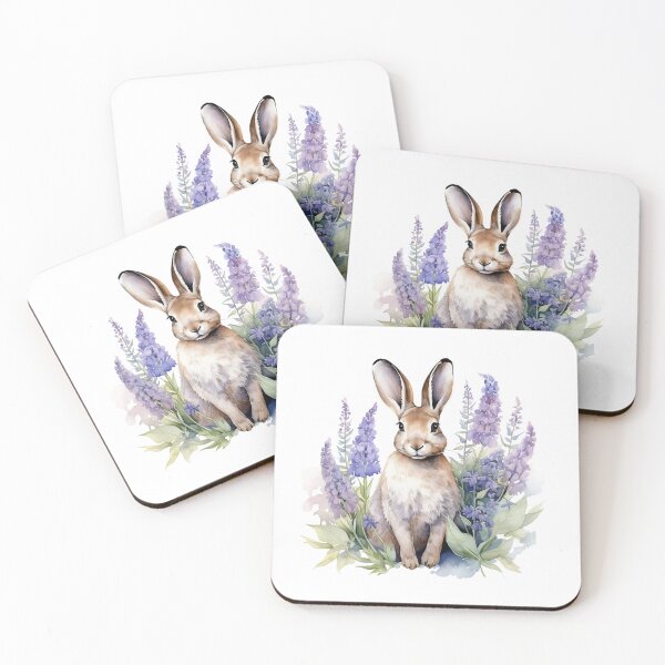 Item preview, Lupine Flower Bunny | Elegant Botanical Floral Art designed and sold by Mandayartstudio.